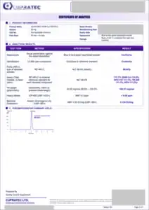 KLOW (BPC+GHK-Cu+TB+KPV) 80 mg batch COA, first page, low-resolution preview